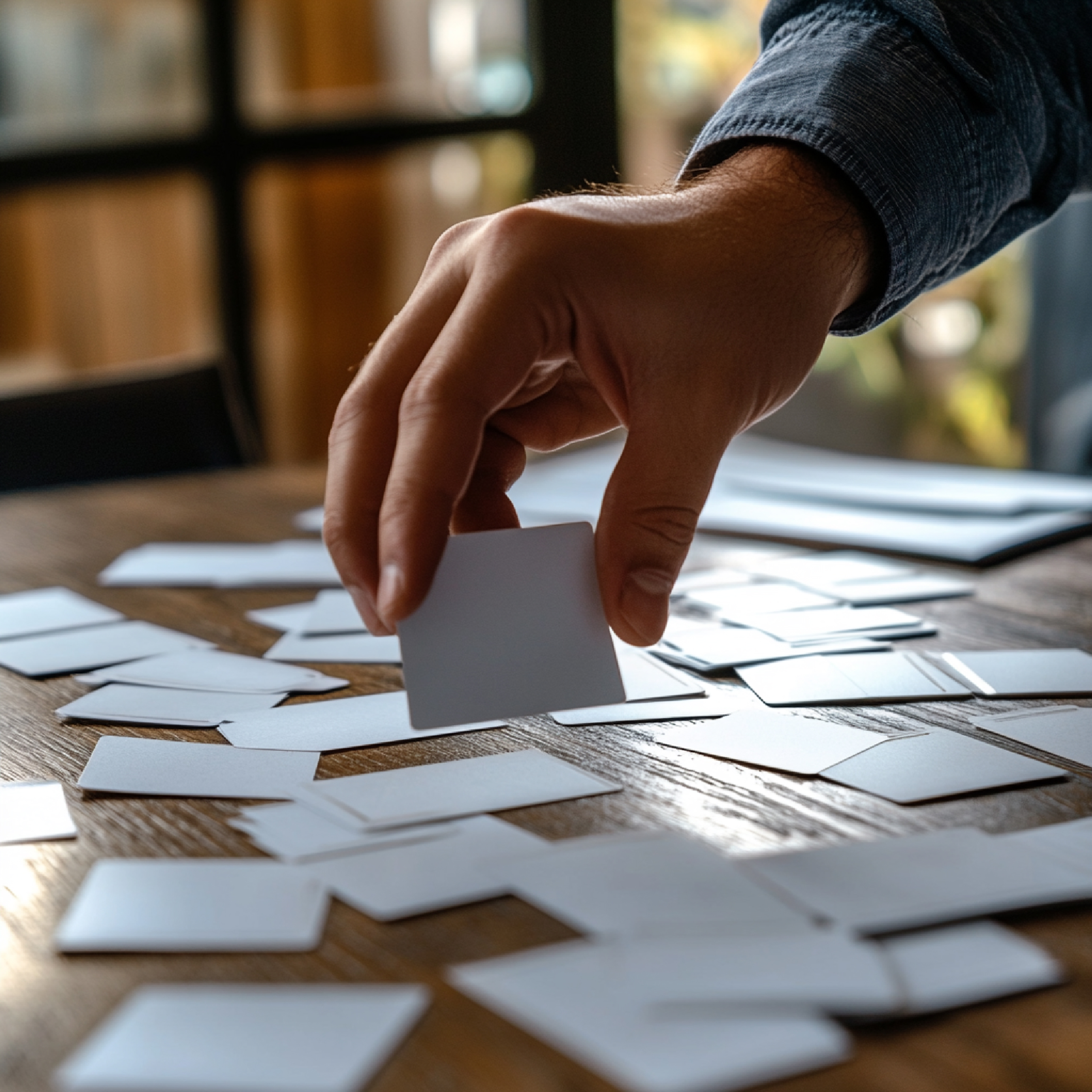 person-using-card-sorting-methods-determine-content-organization